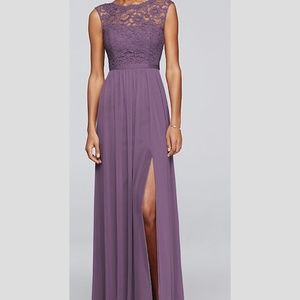 Beautiful Purple David's Bridal Bridesmaid's Dress